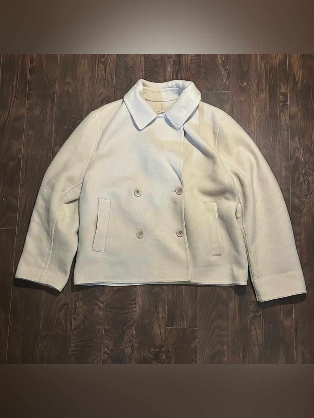 uniqlo unisex short jacket pea coat